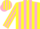 Silk - Yellow and pink stripes, black 'ttr'