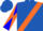 Silk - Royal blue, orange sash, blue and orange diagonally quartered sleeves