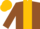 Silk - Brown, gold stripe, matching cap