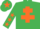 Silk - Emerald green, orange cross of lorraine, orange stars on sleeves, orange star on cap