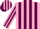 Silk - Pink and Maroon stripes
