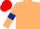 Silk - BEIGE, DARK BLUE armlets, RED cap