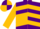 Silk - Purple, gold chevrons, purple and gold quartered sleeves