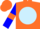 Silk - Orange, light blue ball,  blue sleeves, orange armlets