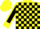 Silk - Yellow and black blocks, black sleeves, yellow seams and cuffs