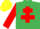 Silk - Emerald green, red cross of lorraine and sleeves, yellow cap