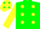 Silk - Green, yellow spots, yellow sleeves, yellow cap, green spots