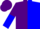 Silk - Purple, blue diagonal halves