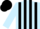 Silk - Light blue, vertical black stripes, light blue sleeves, black cap