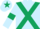 Silk - Light blue, dark green cross belts, armlets and star on cap