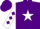 Silk - Purple, white star, white sleeves, purple diamonds, purple cap, white pompon