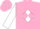 Silk - Pink, pink '3c' in white diamond, pink diamonds on white sleeves
