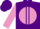 Silk - purple, mauve ball, purple seams on mauve sleeves, purple cap