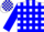 Silk - White, blue panels, blue blocks on sleeves