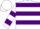 Silk - White, purple hoops,  purple bars on sleeves