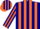 Silk - Navy blue, orange side panels
