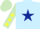 Silk - Light blue, dark blue star, light green sleeves, yellow stars, light green cap