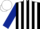 Silk - Black and White stripes, Dark Blue sleeves, White cap