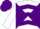 Silk - White and purple diagonal quarters, purple chevrons on white sleeves, purple cap