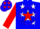 Silk - Blue, blue 'jb' inside white star on red ball, white stars on red sleeves