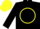 Silk - Black, yellow emblem in yellow circle, yellow and black sleeves, yellow cap