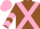 Silk - Brown, pink cross belts, chevrons on sleeves, pink cap