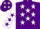 Silk - Purple, white stars, white sleeves, purple stars and cap