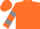 Silk - Orange, grey hooped sleeves