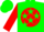 Silk - Green, white c and s in red ball, green stars on red sleeves, red and green cap