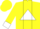 Silk - Yellow, 'jk' on white triangle, white triangle stripe and cuffs