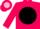 Silk - Hot pink, pink ''tj'' in black ball, hot pink sleeves