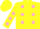 Silk - Yellow, pink dots