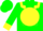 Silk - Lt green, yellow ball, lt green c/g, yellow epaulets, yellow polka dots & cuffs
