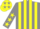 Silk - Grey and yellow stripes, grey sleeves, yellow stars and cap