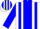 Silk - White, blue panel, blue stripes on sleeves
