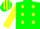 Silk - Green, yellow dots, green stripes on yellow sleeves