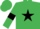 Silk - Emerald green, black star and armlets