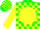 Silk - Green, green '3d' on yellow ball, yellow blocks on sleeves