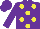 Silk - Purple, yellow dots