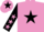 Silk - Mauve, black star, black sleeves, mauve stars, mauve cap, black star