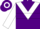 Silk - Purple, white triangular panel, white hoop on sleeves