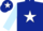 Silk - Dark blue, white star, light blue sleeves, dark blue cap, white star