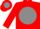Silk - Red, red 'jw' on gray ball