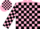 Silk - Pink , black blocks