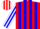 Silk - Red, white & blue horizontal stripes