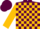 Silk - Maroon, gold circled horse, gold blocks on sleeves, maroon cap