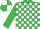 Silk - Emerald green & white check, quartered cap