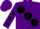Silk - Purple, large black spots, black spots on sleeves, purple cap