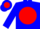 Silk - Blue, blue 'b' on red ball