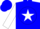 Silk - Blue, blue star of david on white ball, blue band on white sleeves, blue cap